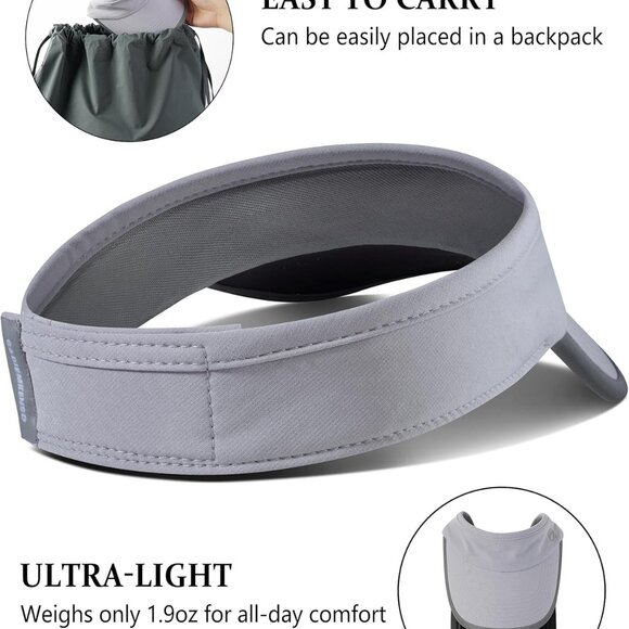 Reflective Sun Visor UPF 50+ Lightweight Breathable for Running Tennis Golf Outd - Picture 7 of 9